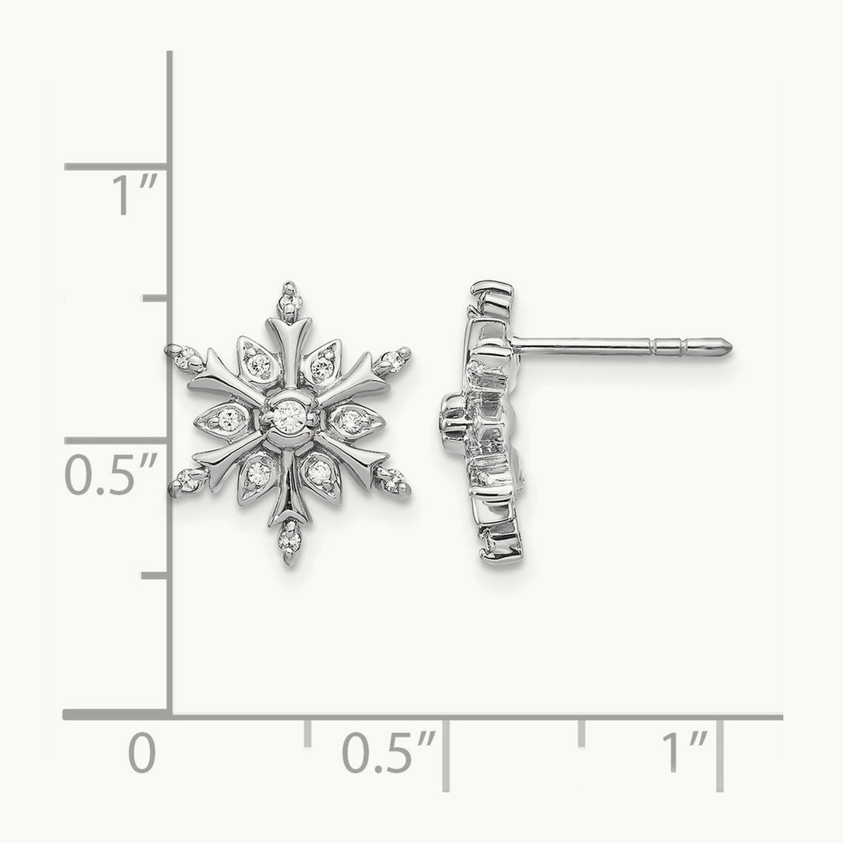Diamond Snowflake Earrings — photo set