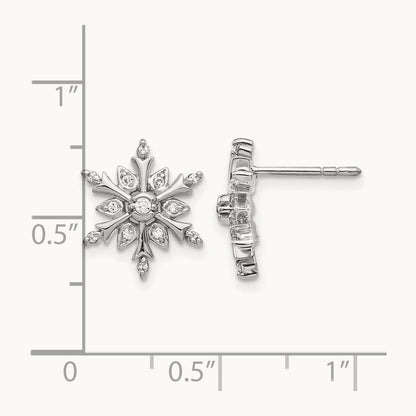 Diamond Snowflake Earrings — photo set