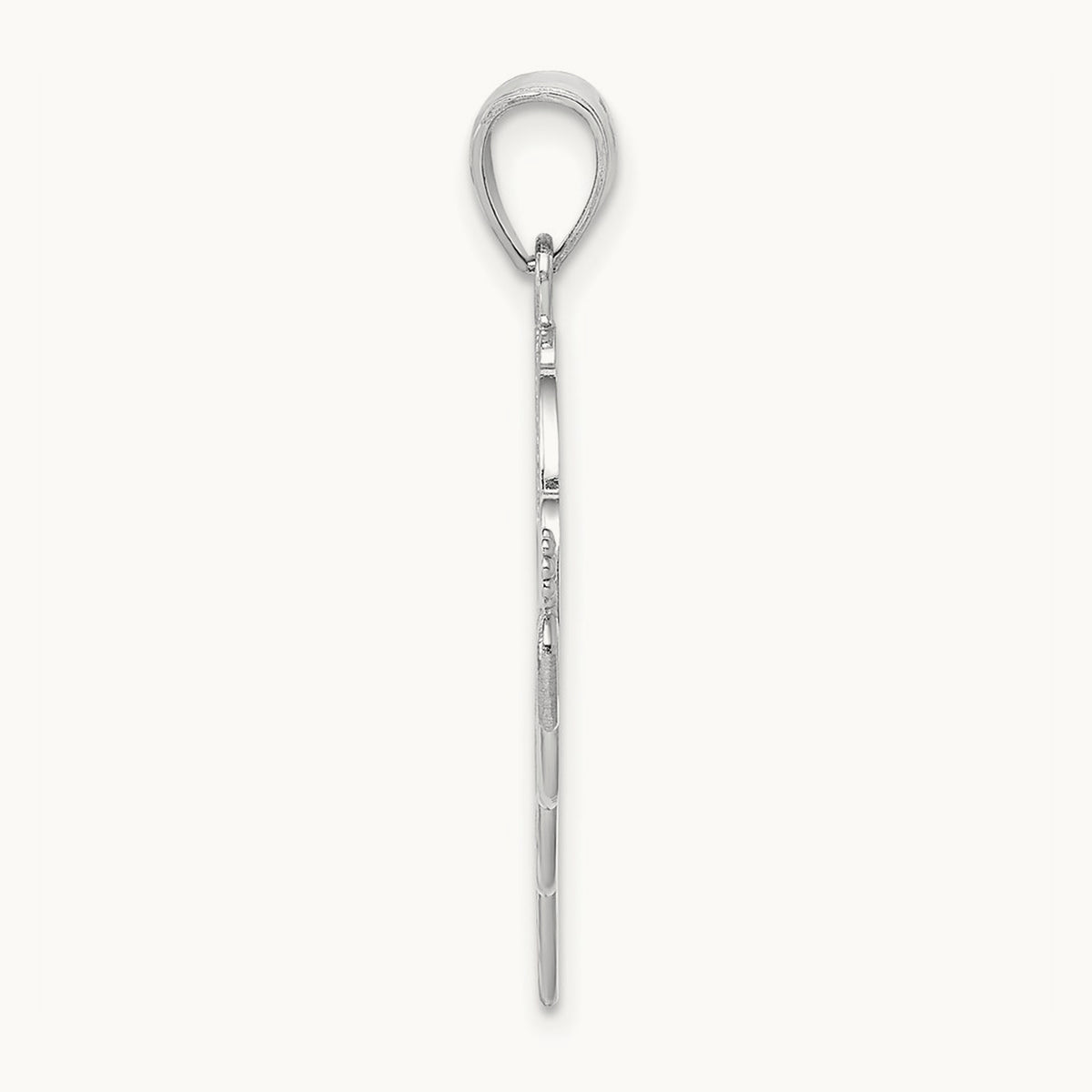GRANDMA Birthstone Charm Holder Pendant — 14K White Gold