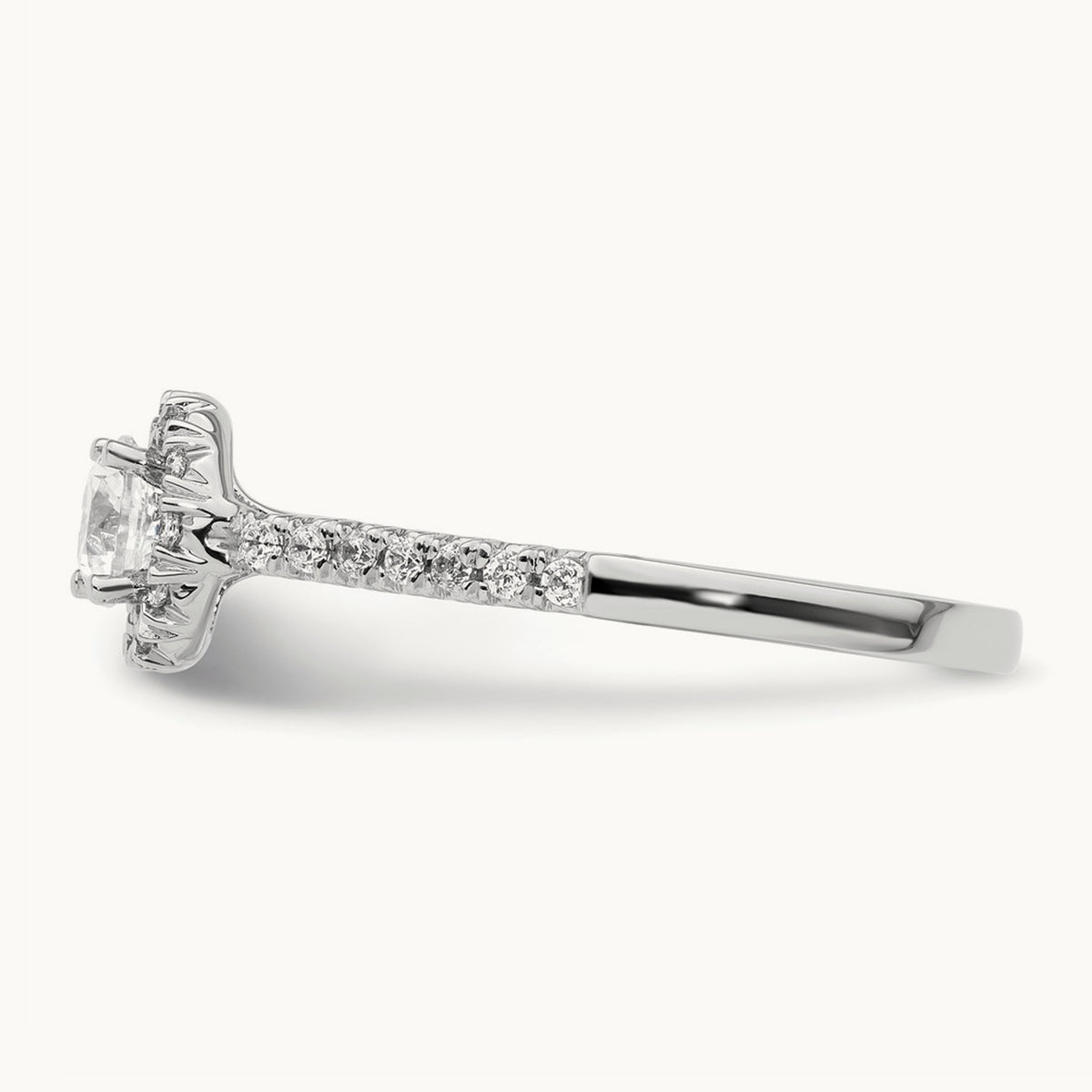 Semi-Mount Engagement Ring, 0.25-0.50 ct tw Lab-Grown Diamond — 1/4 ct, 14K White Gold, 7