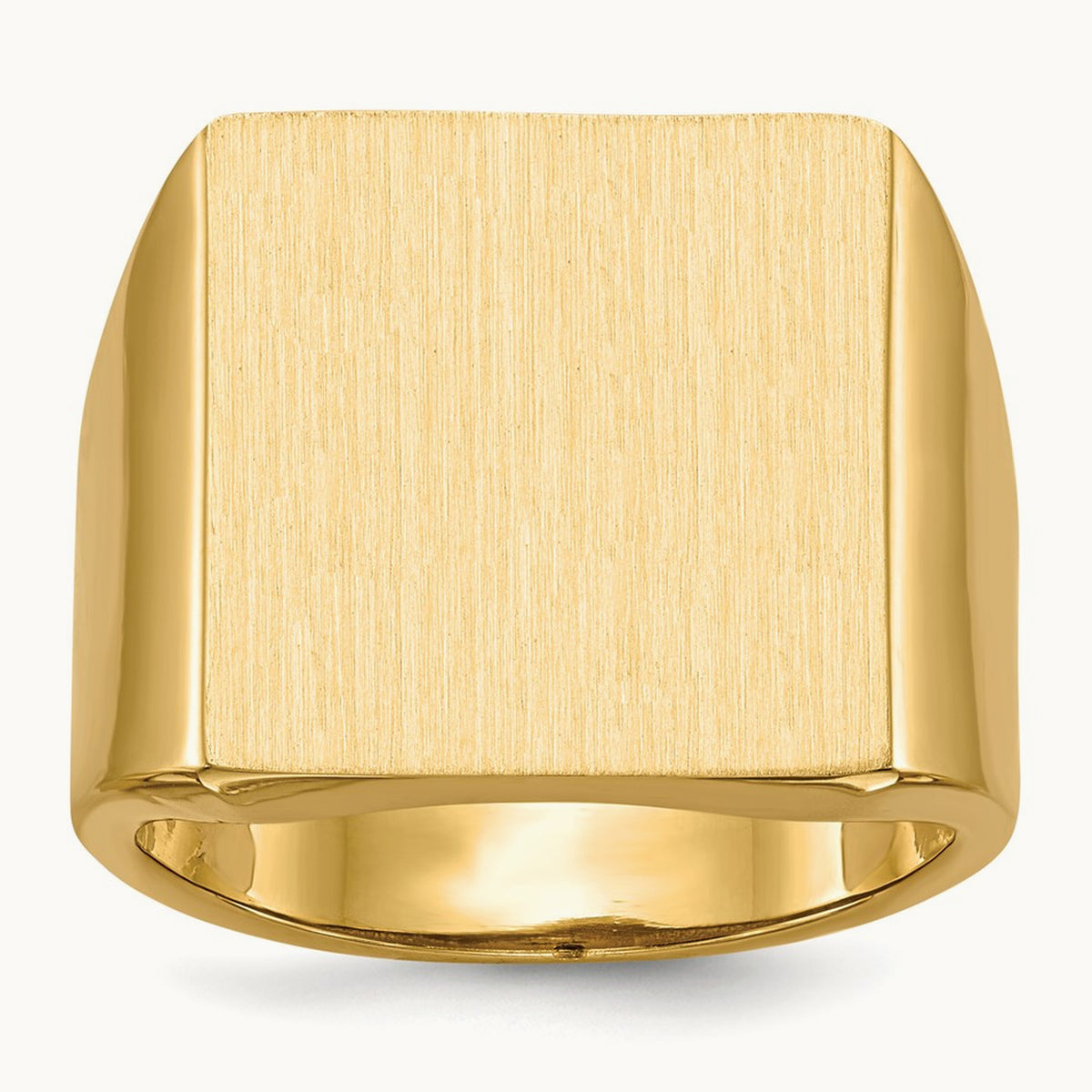 Open Back Mens Signet Ring — photo set