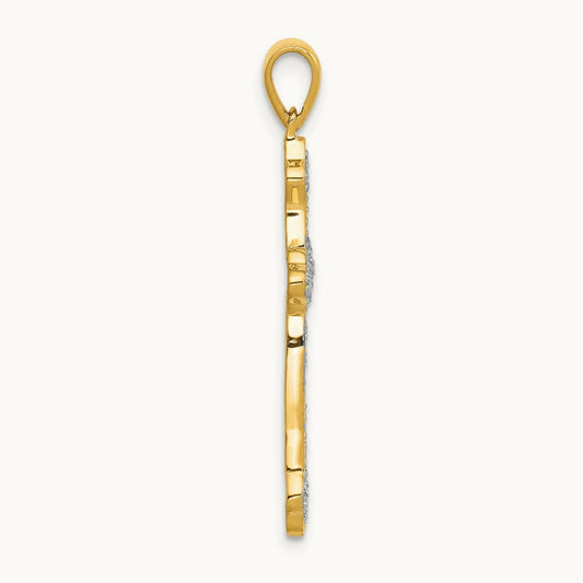 Cross Pendant, 0.10 ct tw Lab-Grown Diamond