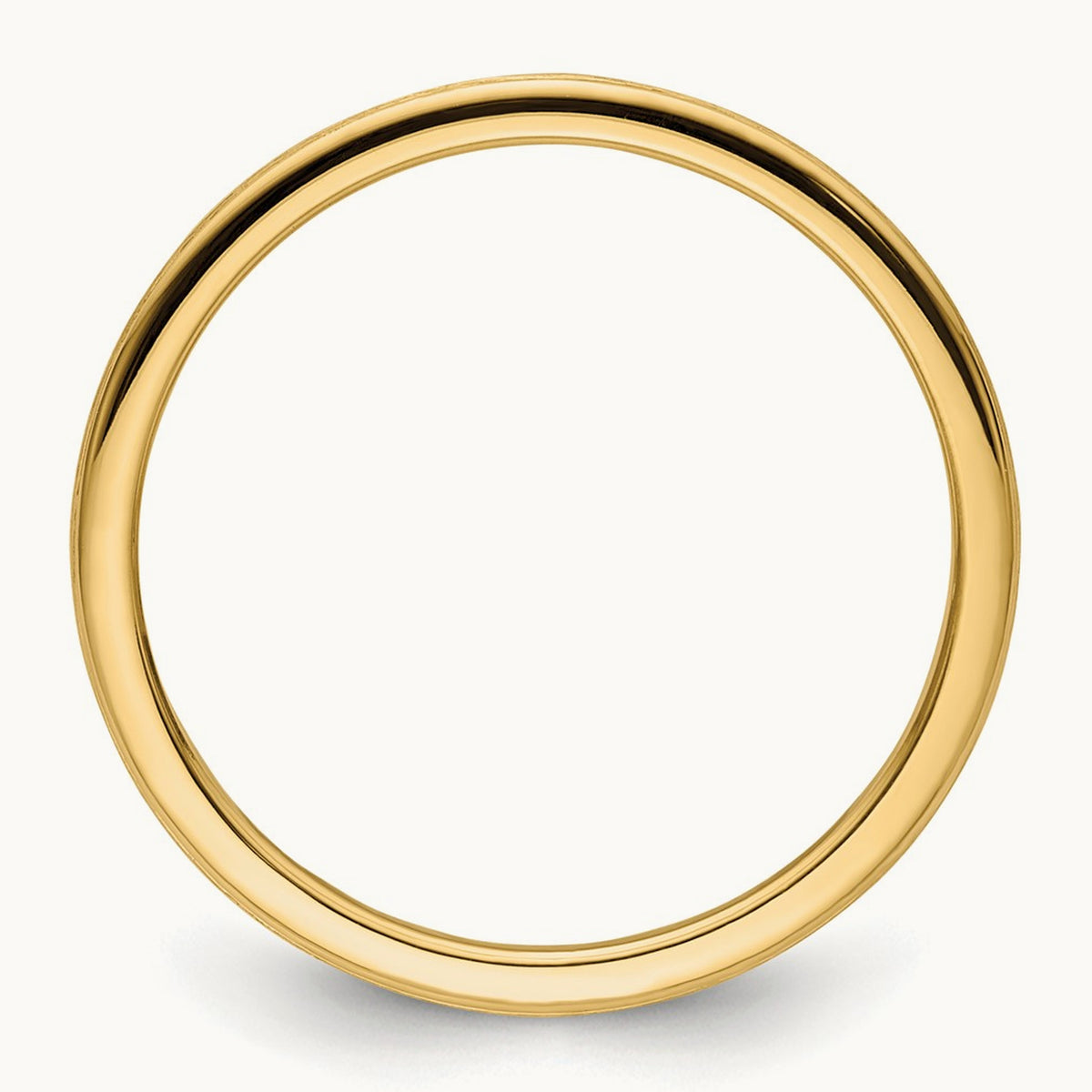 Half Round Satin Stackable Band — 14K Yellow Gold