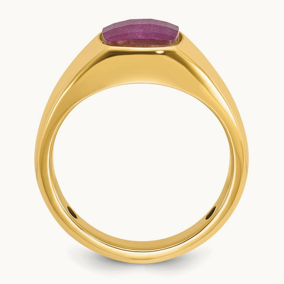 IBGoodman Men's Ruby Doublet Stone Complete Ring, 14K