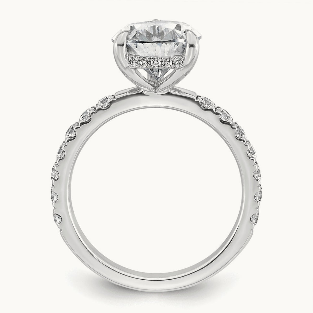 Pear Solitaire Engagement Ring, 1.25-4.75 ct tw Lab-Grown Diamond — 4 3/4 ct, 14K White Gold