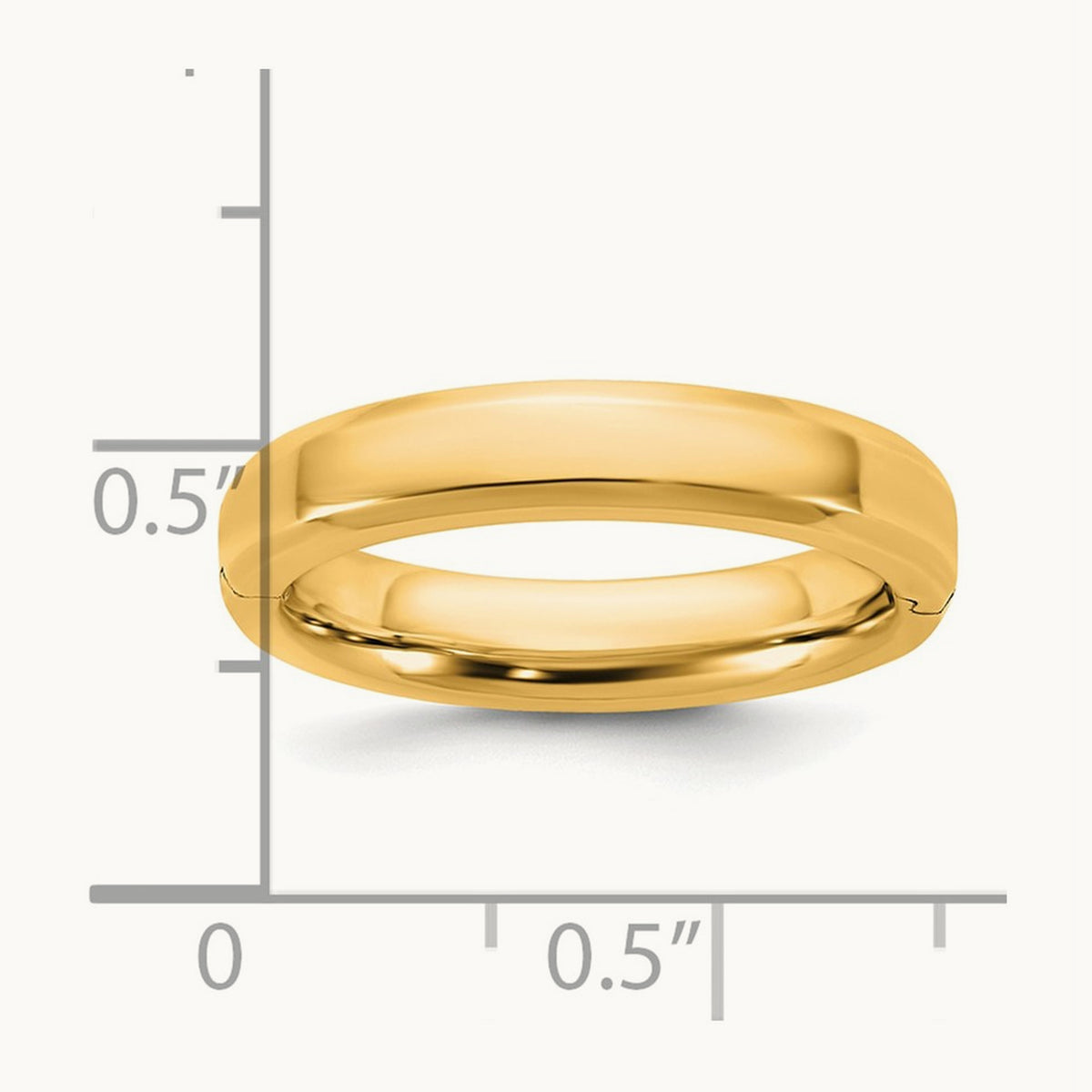 CLIQ Hinged Beveled Edge Wedding Band, 4mm, 14K Yellow Gold