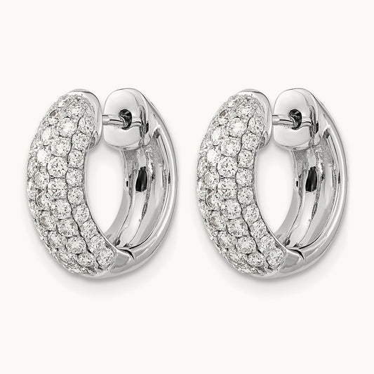 Hinged Hoop Earrings, 1.25 ct tw Lab-Grown Diamond