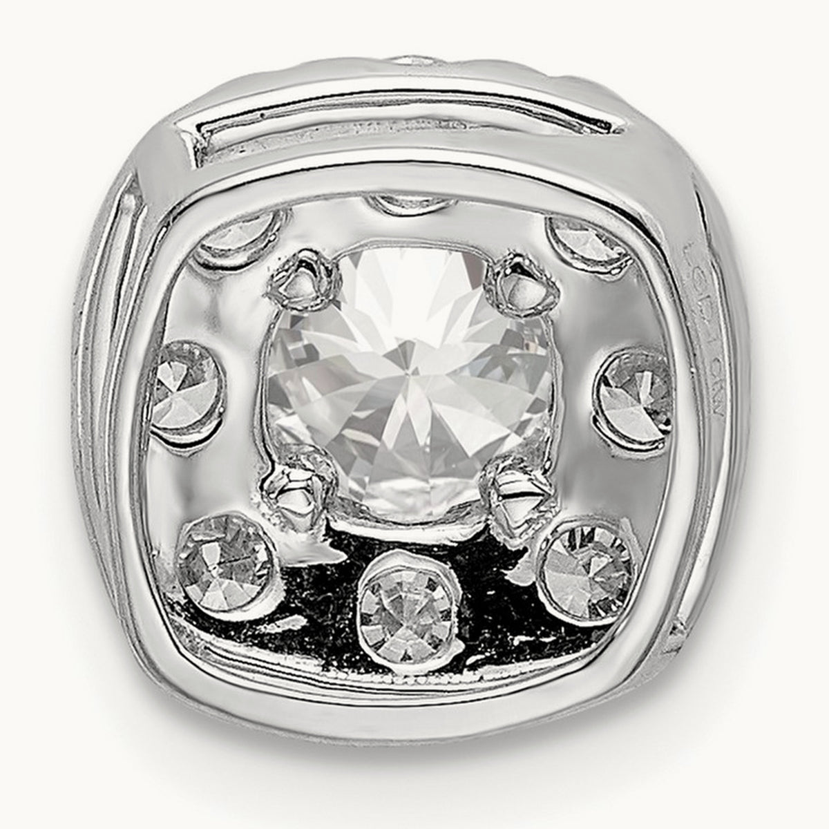Cushion Halo Slide Pendant, 0.25-1.00 ct tw Lab-Grown Diamond — 1 ct, 14K White Gold