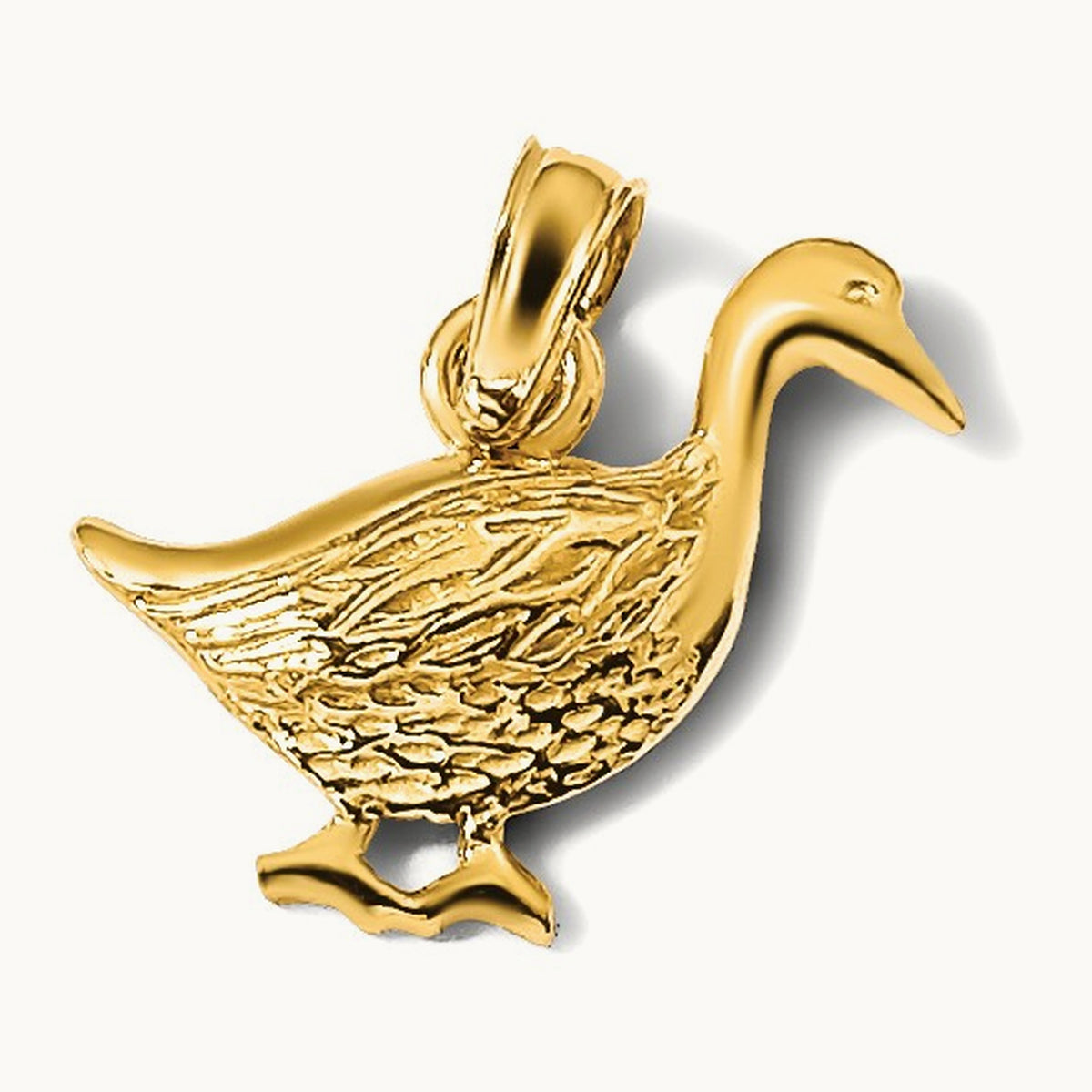 Goose Charm, 14K