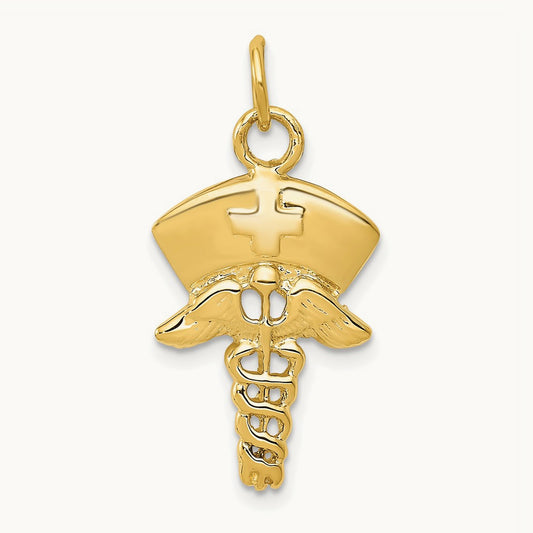 Nurse Symbol Charm — 14K Yellow Gold