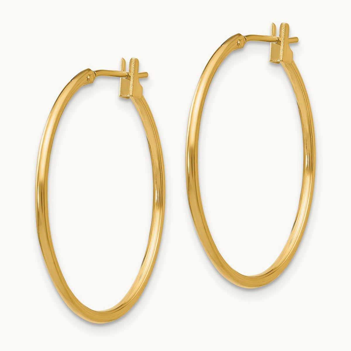 Endless Hoop Earrings — 14K Yellow Gold, 1mm