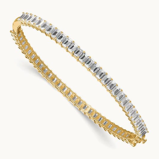 TO Bangle, 6.50 ct tw Lab-Grown Diamond — 14K Yellow Gold