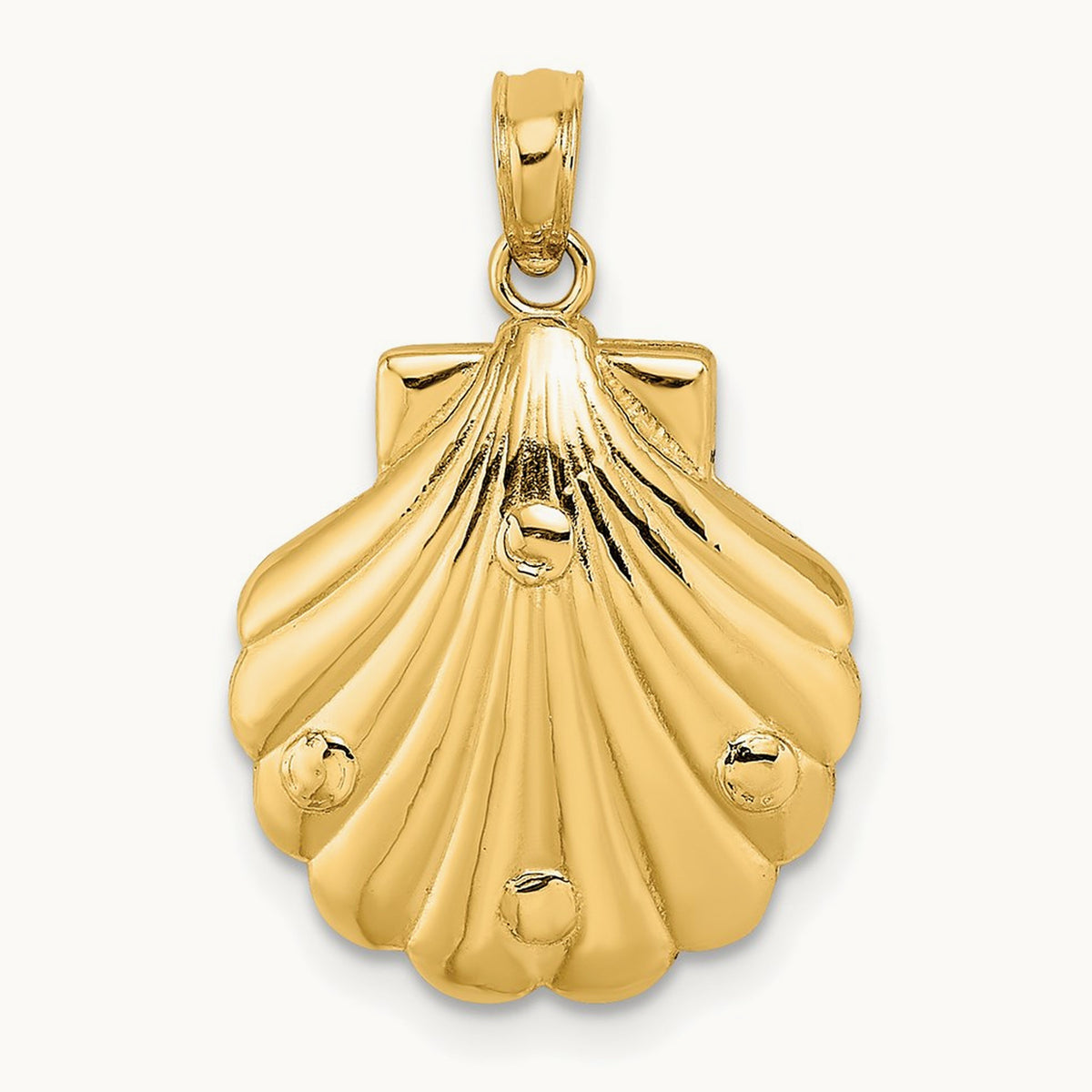 Reversible Dolphins and Waves in Shell Charm, 14K