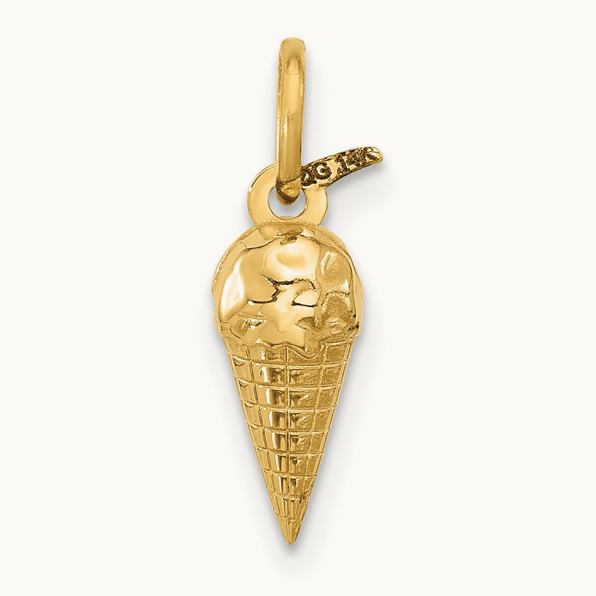Fancy Ice Cream Cone, 14K