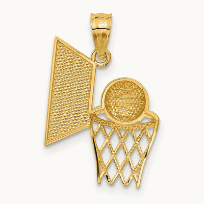 Basketball Pendant, 14K
