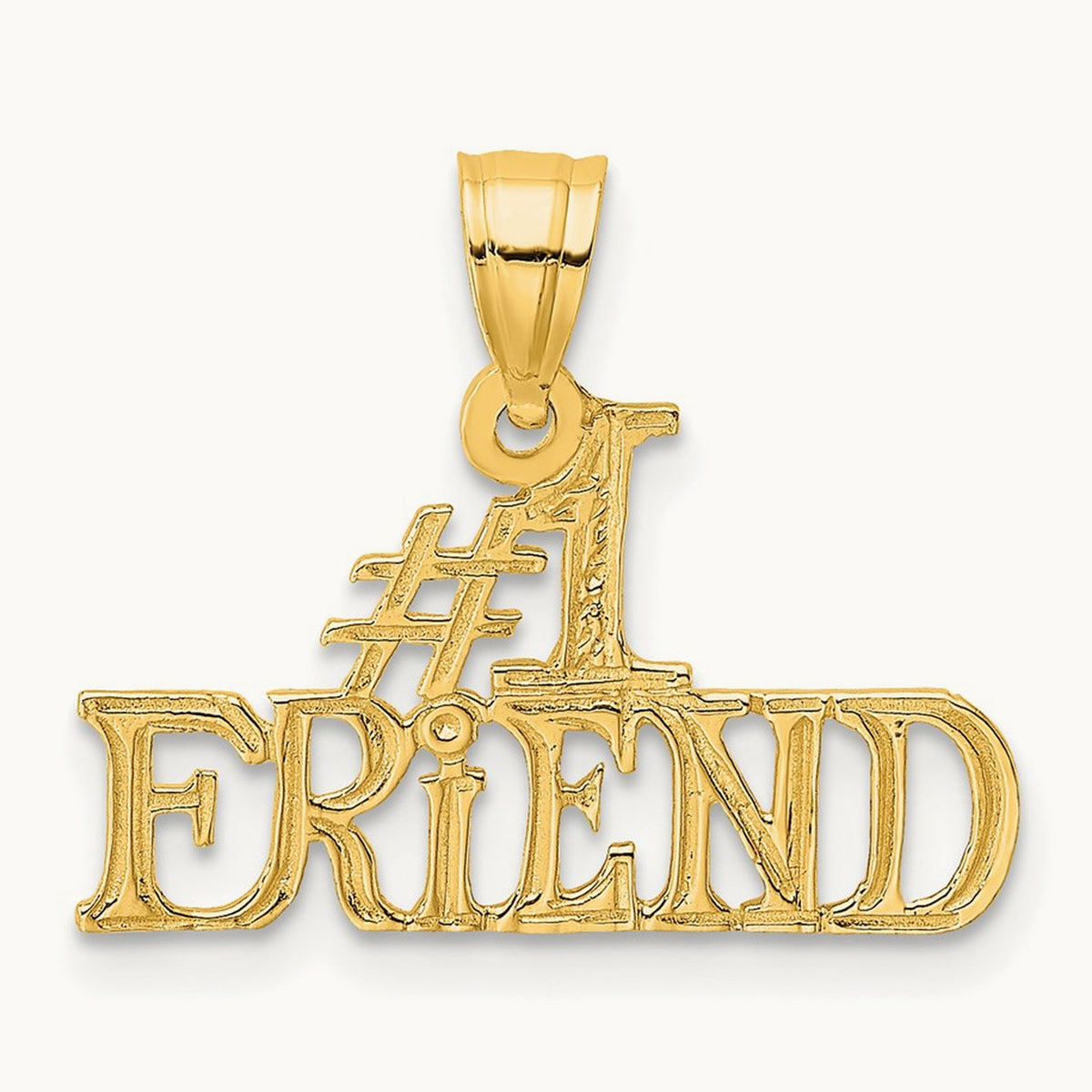 #1 FRIEND Charm, 14K