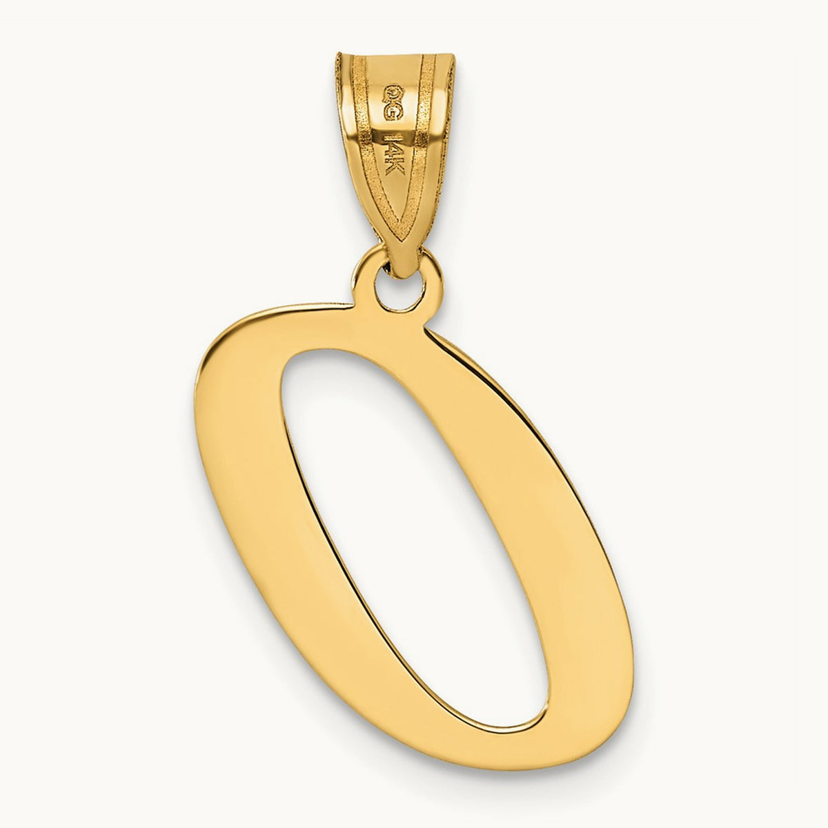 Polished Initial Pendant — O