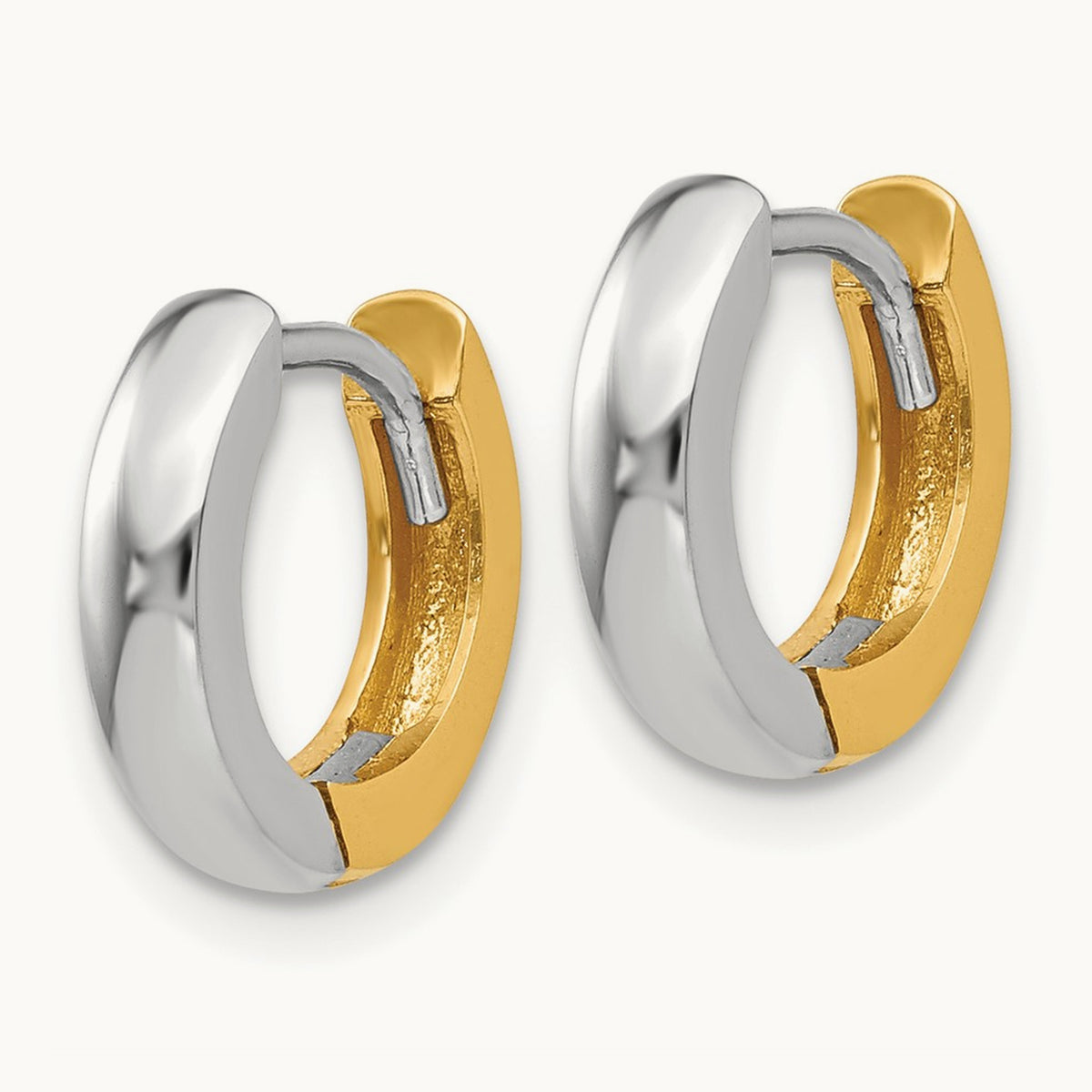 Round Hinged Hoop Earrings — 2.5mm