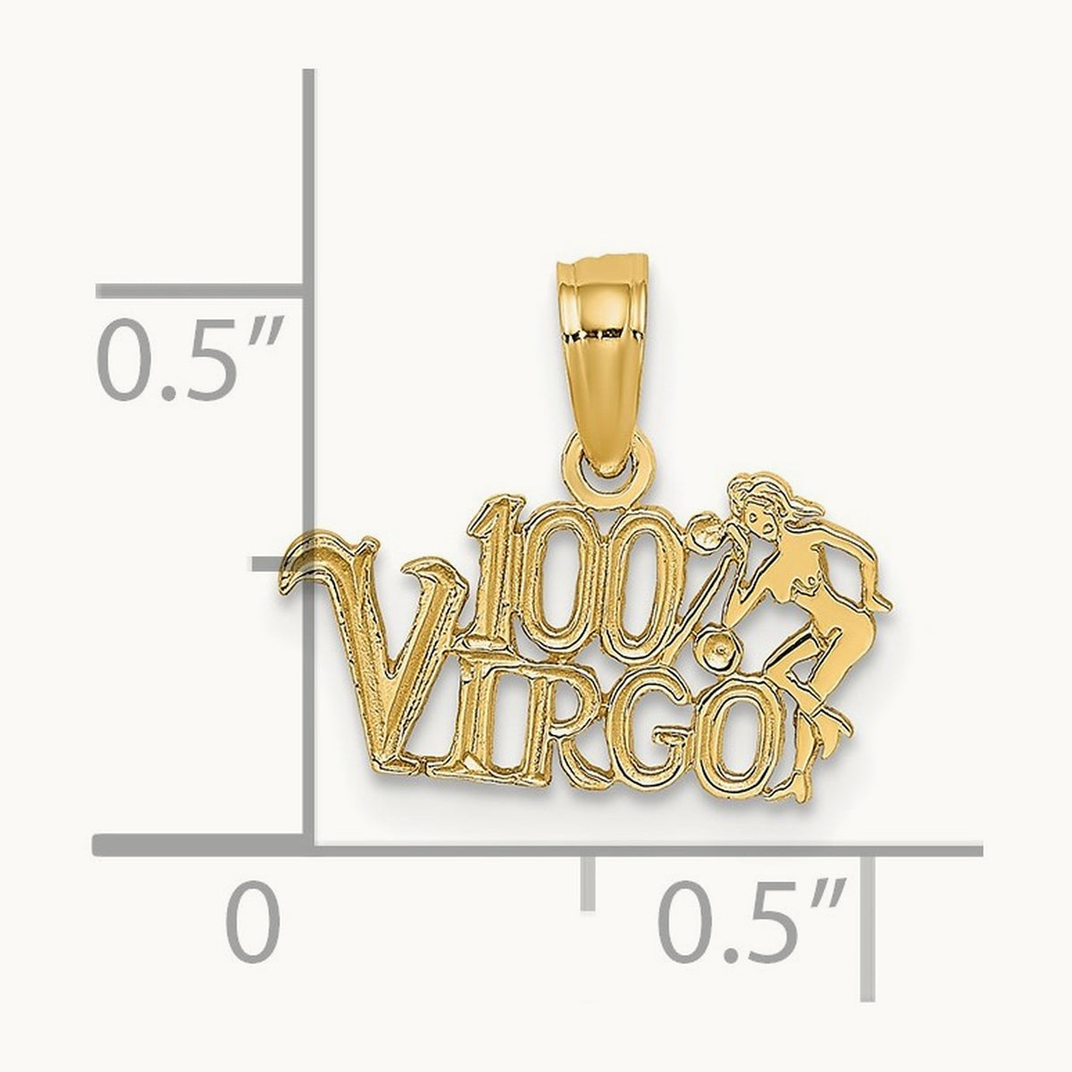 100% VIRGO Zodiac Charm — 14K Yellow Gold