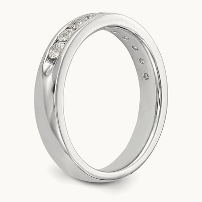 10- Stone Ladies Band Mounting, 2.4mm, 14K White Gold