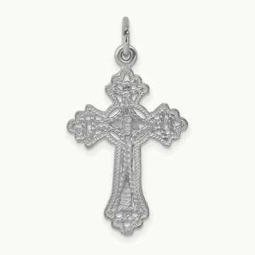 Cross Charm, 14K White Gold