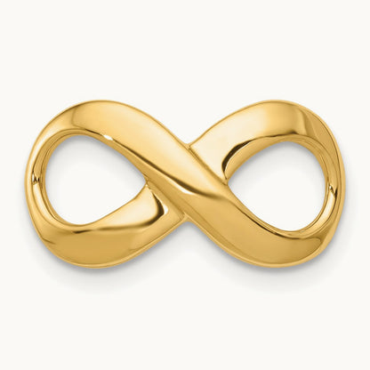 Fancy Polished Infinity Figure-8 Slide — 14K Yellow Gold
