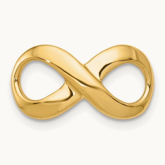 Fancy Polished Infinity Figure-8 Slide — 14K Yellow Gold