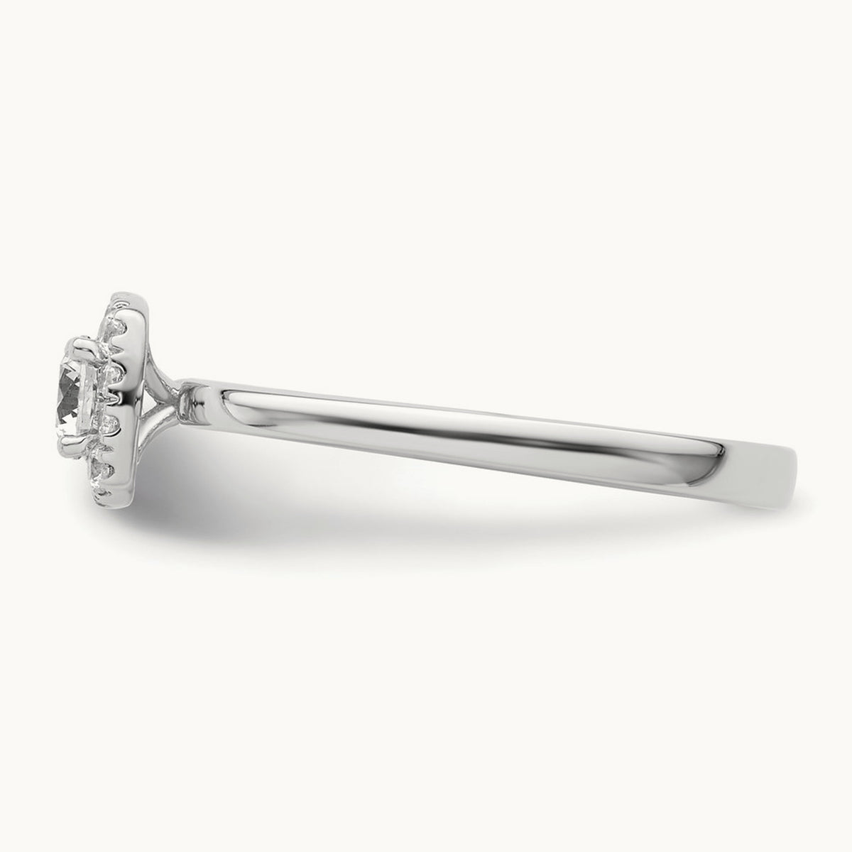 Petite Halo Engagement Ring, 0.50 ct tw Lab-Grown Diamond