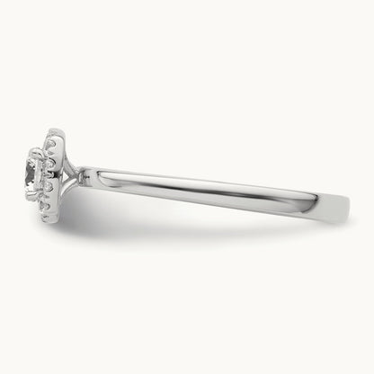 Petite Halo Engagement Ring, 0.50 ct tw Lab-Grown Diamond