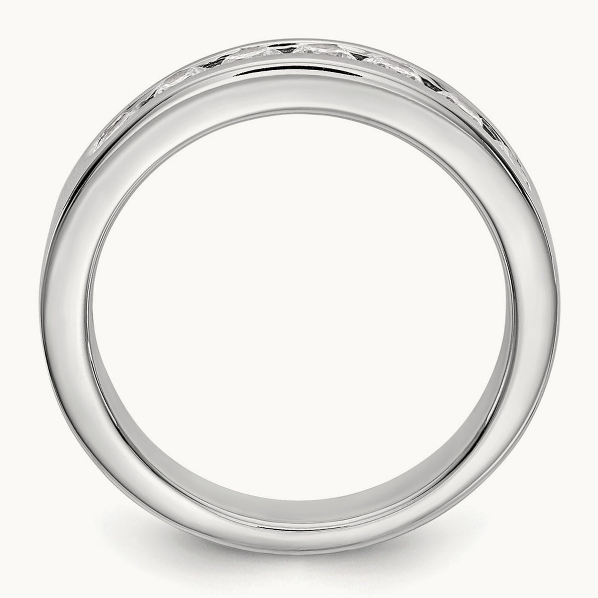 7-Stone Diamond Channel Band, Platinum