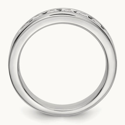 7-Stone Diamond Channel Band, Platinum