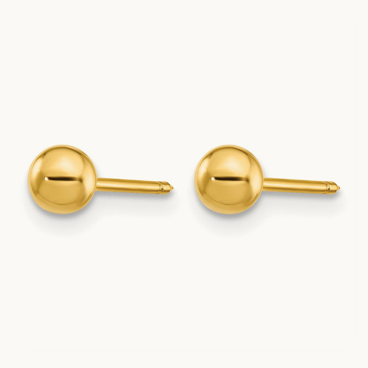 Inverness 14k Ball/Long Post Earrings, 4mm