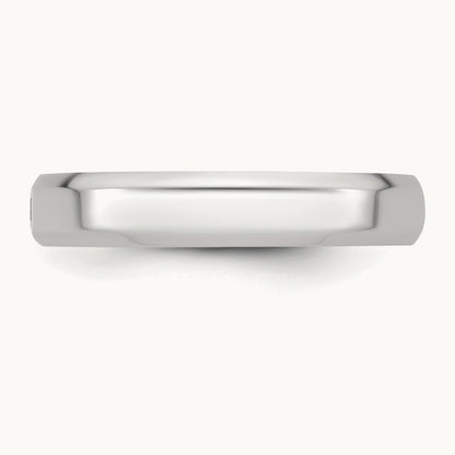 CLIQ Hinged Beveled Edge Wedding Band, 4mm, 14K White Gold