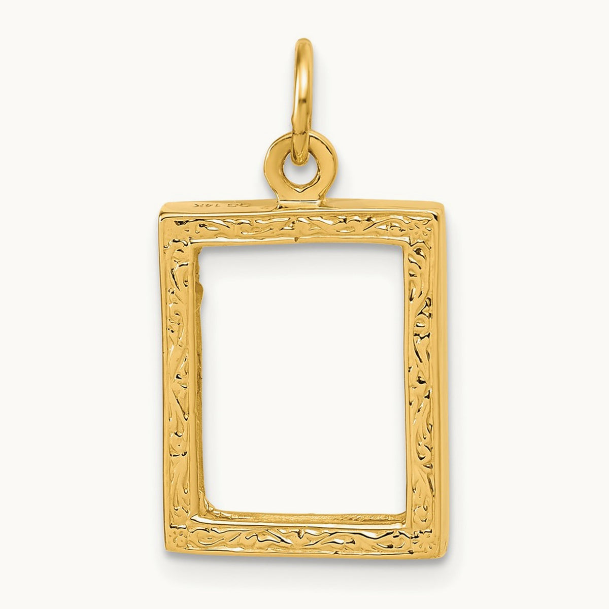 Small Picture Frame Pendant, 14K