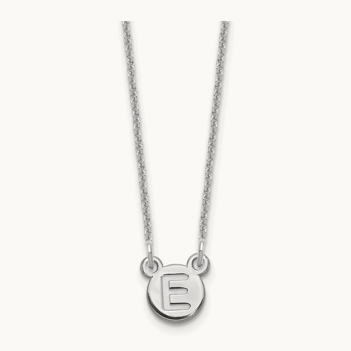 1 Letter Bubble Necklace, 10K White Gold