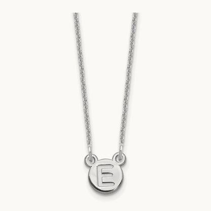 1 Letter Bubble Necklace, 10K White Gold