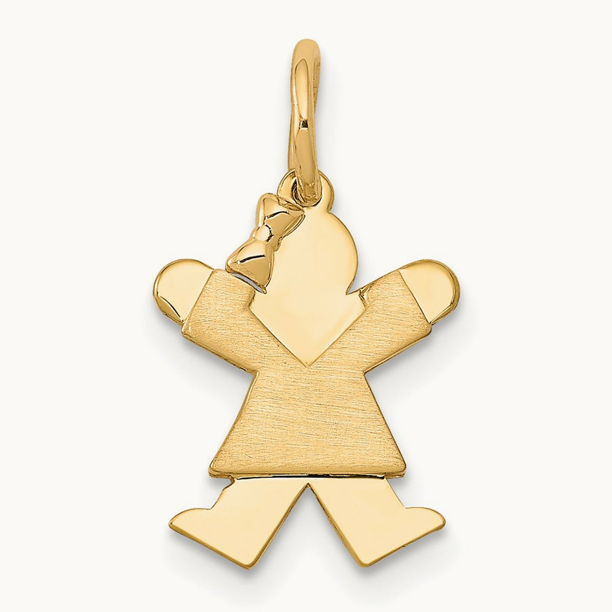 Mini Girl Joy Charm — 14K Yellow Gold