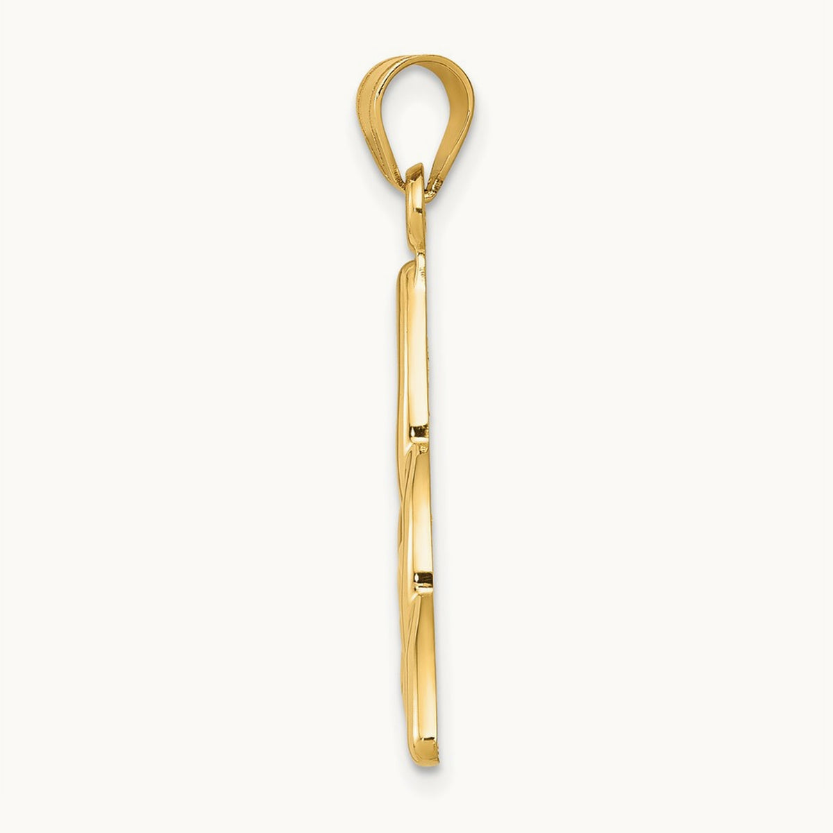 Polished Trinity Knot Pendant — 14K Yellow Gold