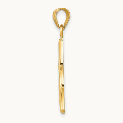 Polished Trinity Knot Pendant — 14K Yellow Gold