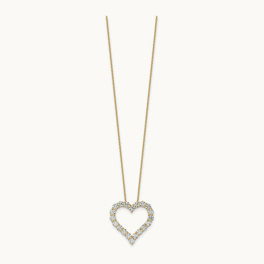 Heart Necklace, 3.00 ct tw Lab-Grown Diamond