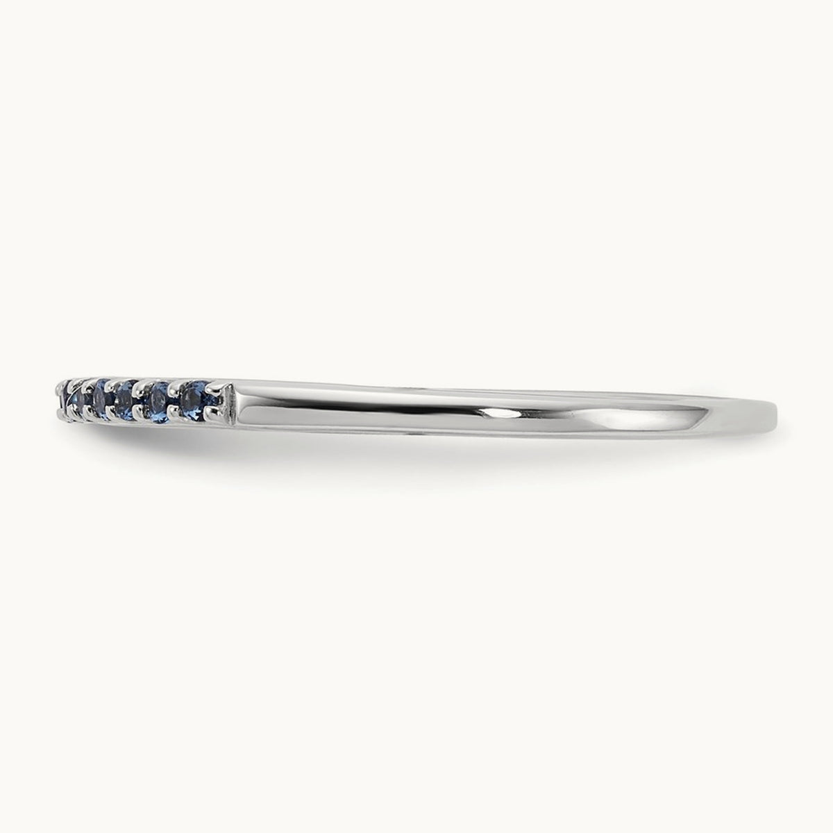 Blue Sapphire Band, 14K White Gold