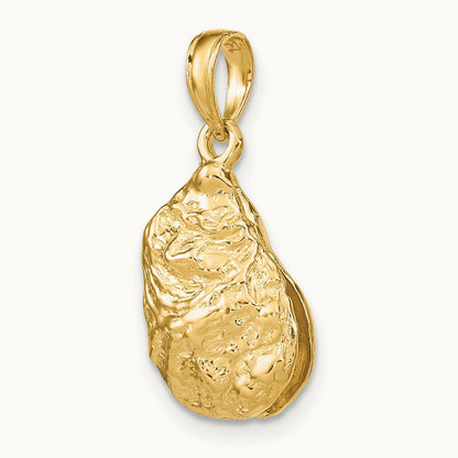 3-D Textured Oyster Shell Charm — 21mm