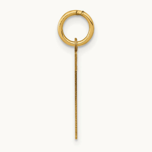 Medium Polished Number 7 Charm — 14K Yellow Gold, 16.13mm