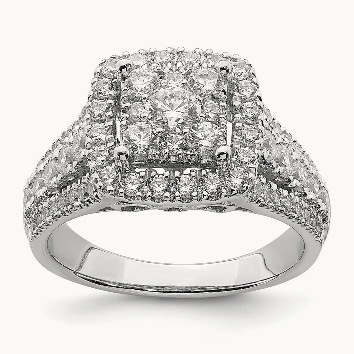 Cluster Engagement Ring, 1.50 ct tw
