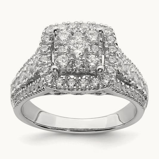 Cluster Engagement Ring, 1.50 ct tw