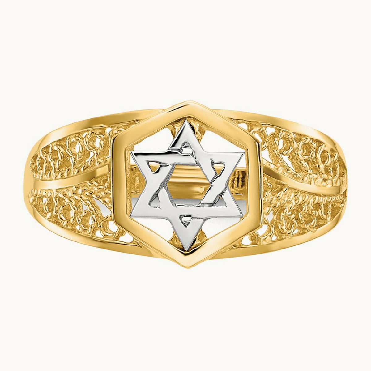 Polished Star of David Ring — photo set
