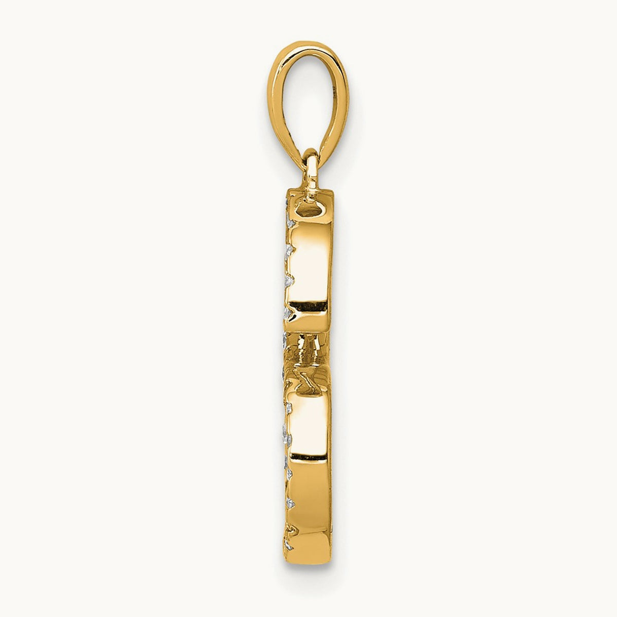 Diamond Letter S Initial Pendant, 14K
