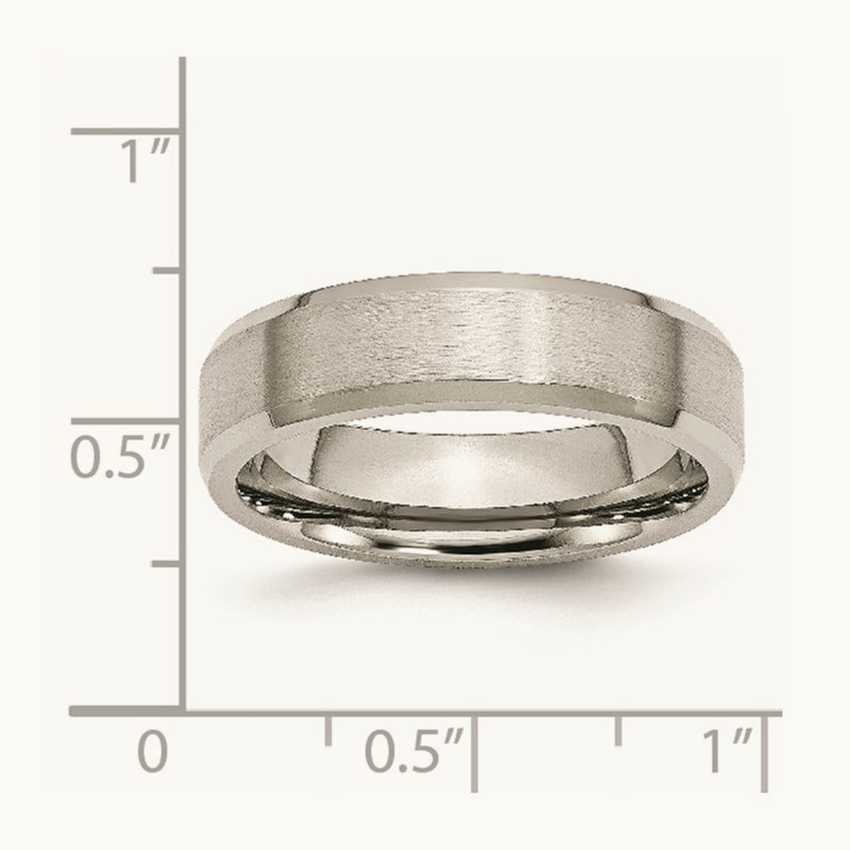 Brushed and Polished Flat Beveled Edge Band — photo set