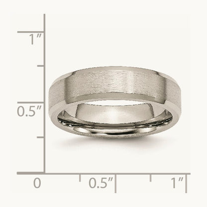 Brushed and Polished Flat Beveled Edge Band — photo set
