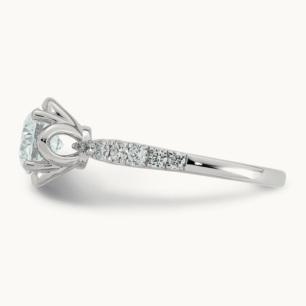 Round Center 4-Prong Ring, 1 1/4-2 7/8 ct Lab-Grown Diamond